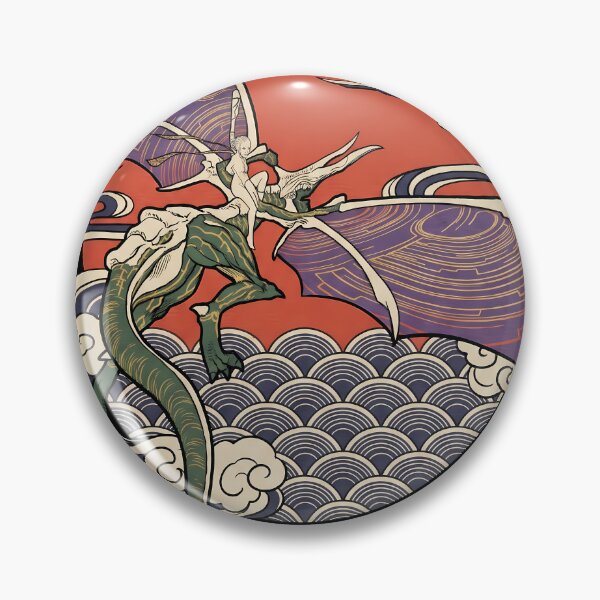 Item preview, The Dragon and Rider Panzer Dragoon Ukiyo-e Video Game Anime Shirt designed and sold by Senpaiwaves.
