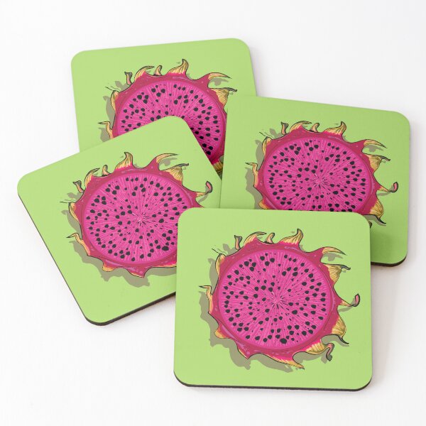 Item preview, Dragon Fruit Illustration | Colourful Tropical Fruit Wall Art designed and sold by Swanke Studio.