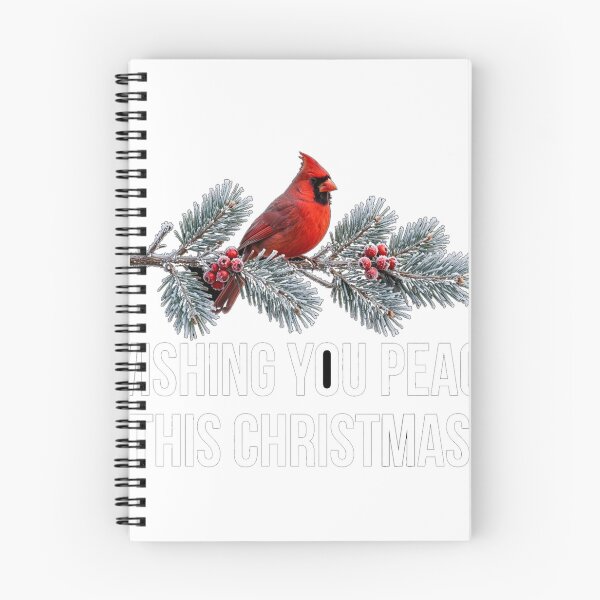Item preview, Wishing You Peace This Christmas — Red Cardinal Winter Card designed and sold by Nusrat002.
