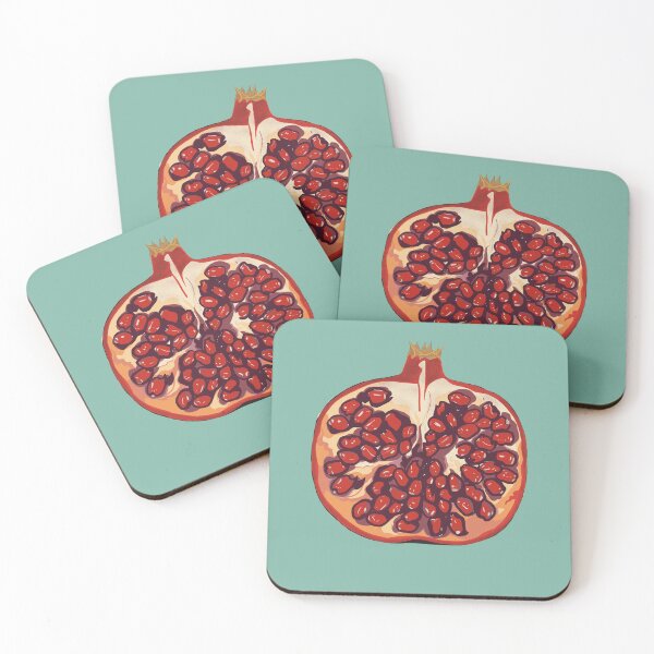 Item preview, Pomegranate Illustration | Colourful Botanical Fruit Wall Art designed and sold by Swanke Studio.