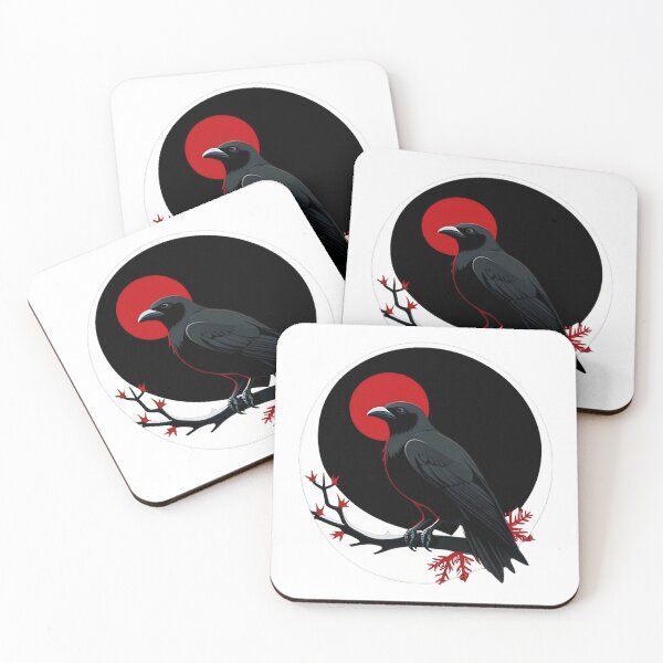 Item preview, Black Crow Yule Moon Emblem designed and sold by For-Cat Studio.
