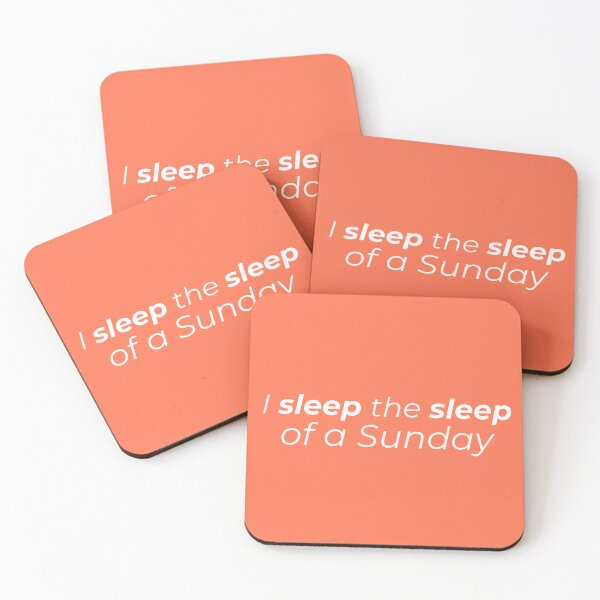 Item preview, (White) I Sleep The Sleep Of A Sunday Minimal Quote Typographic Art designed and sold by r-wan-design.