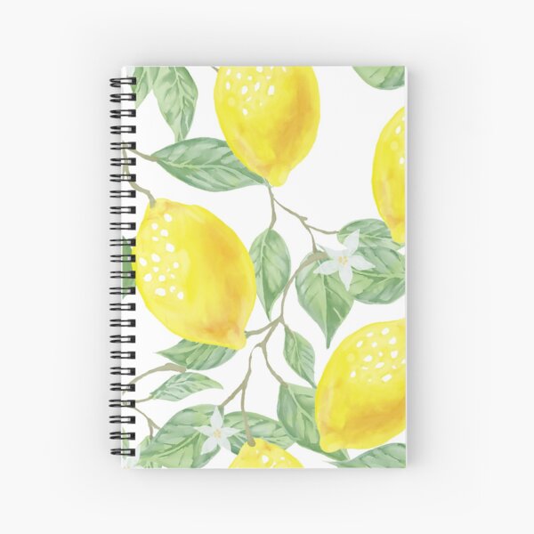 Lemon Print Spiral Notebook
