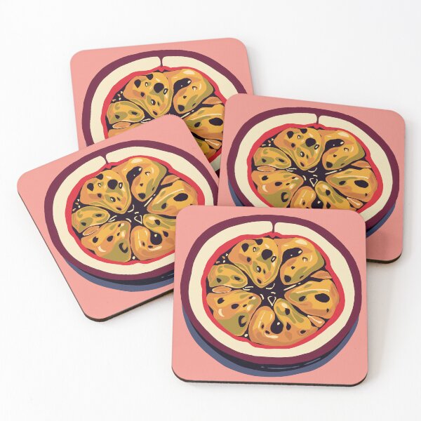 Item preview, Passion Fruit Illustration | Colourful Tropical Fruit Wall Art designed and sold by Swanke Studio.