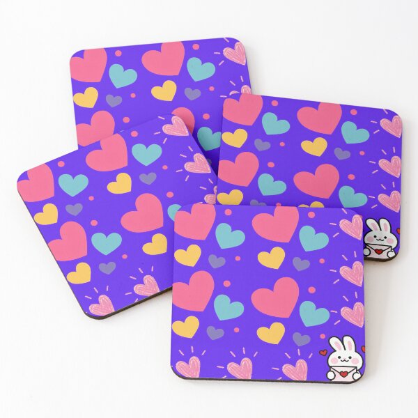 Item preview, Kawaii Bunny Love Letter Hearts Art designed and sold by Azurart2.