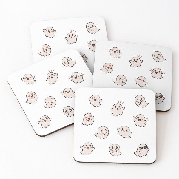 Item preview, Cute Ghosts with Funny Faces and Expressions designed and sold by Greemo03.