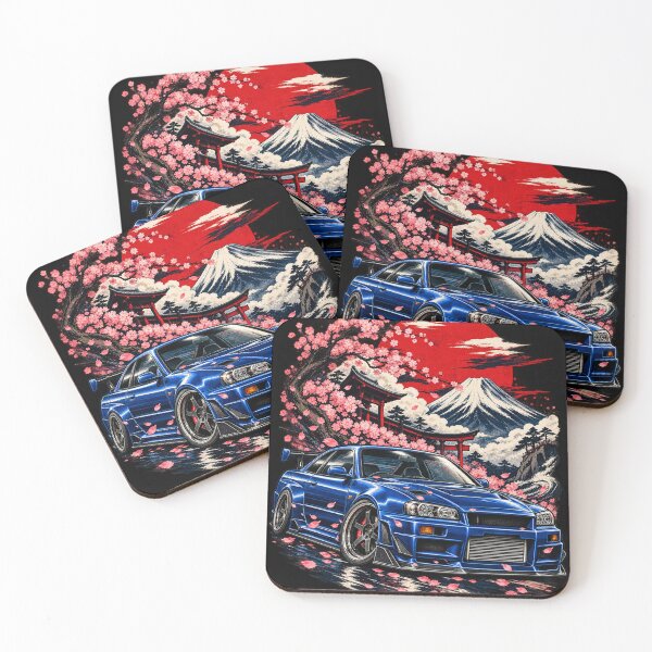 Item preview, Midnight Skyline JDM Street Racing Art designed and sold by THAT-ONE-TEE.