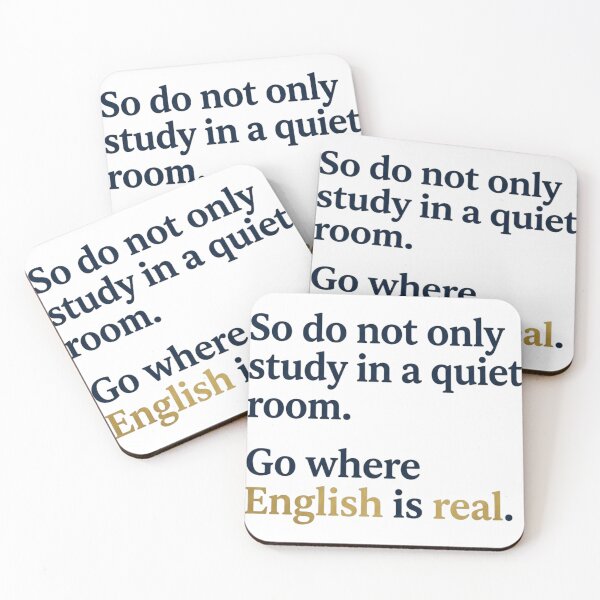 Item preview, Go Where English Is Real Inspirational Quote Typography Poster designed and sold by lovepower.