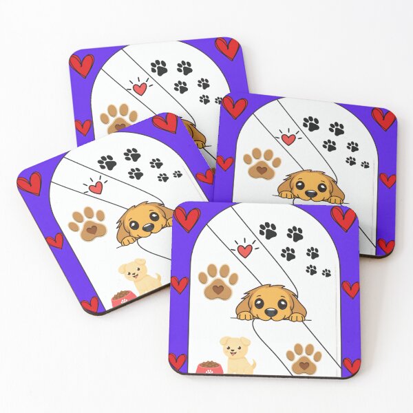 Item preview, Kawaii Puppy Dog Paw Hearts Frame designed and sold by Azurart2.