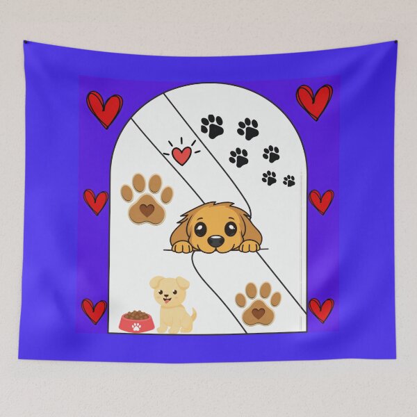 Item preview, Kawaii Puppy Dog Paw Hearts Frame designed and sold by Azurart2.