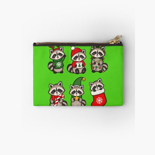 Item preview, Mapaches con estilo navideño designed and sold by Konvero.