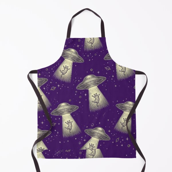 Item preview, UFO Abduction Cat Seamless Pattern Funny Alien Cat Wild Pattern Gift designed and sold by FurRealStudioCo.