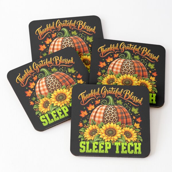 Item preview, Sleep Tech Thankful Grateful Blessed designed and sold by ROUX-ART.