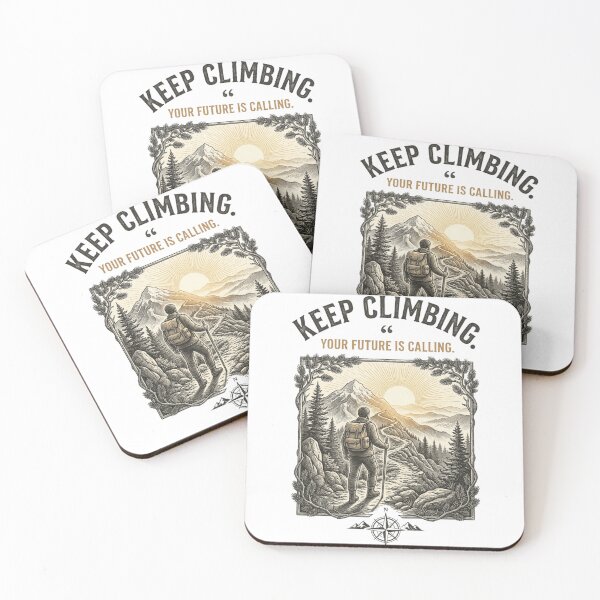 Item preview, Keep Climbing Your Future Is Calling – Vintage Hiking Motivation designed and sold by lovepower.