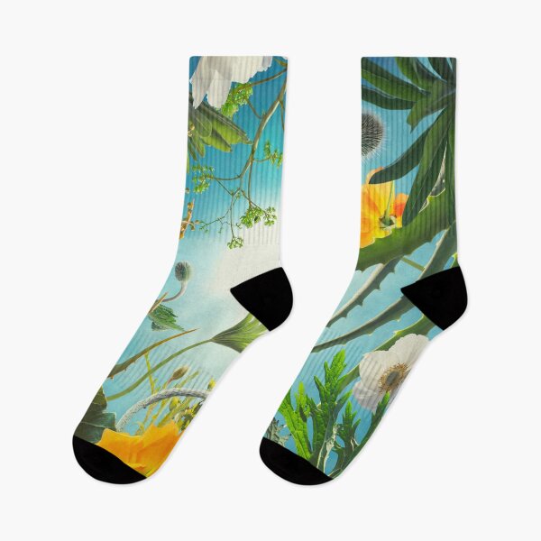Item preview, Lush Sunlit Botanical Canopy - Wild Flora & White Poppy Sky designed and sold by Vizerskaya.