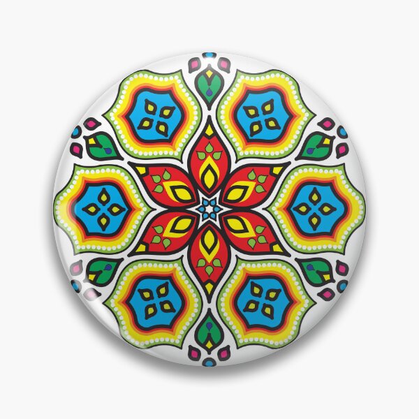 Item preview, Vibrant Multicolored Geometric Islamic Mandala Vector Motif-Red Centered designed and sold by GrafecShop.