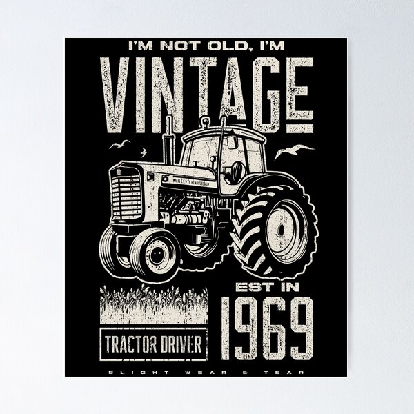Item preview, Vintage Tractor Farmer Birthday Born In 1969 designed and sold by JRRTs.
