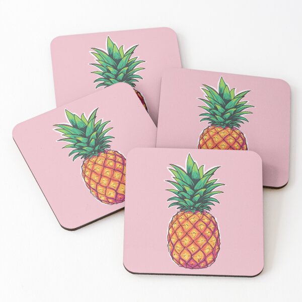 Item preview, Pineapple Fruit Illustration | Colourful Tropical Wall Art designed and sold by Swanke Studio.