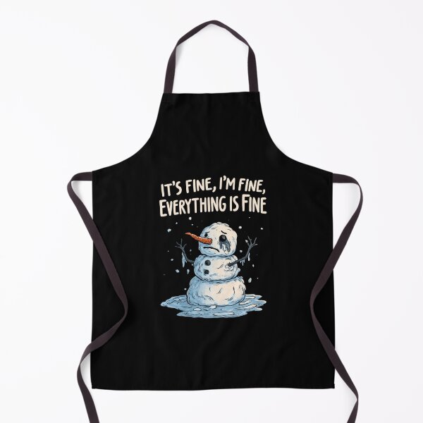 Item preview, It's Fine I'm Fine Everything Is Fine Snowman - Sarcastic Christmas Humor designed and sold by DyzioSupply.