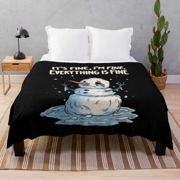 Item preview, It's Fine I'm Fine Everything Is Fine Snowman - Sarcastic Christmas Humor designed and sold by DyzioSupply.