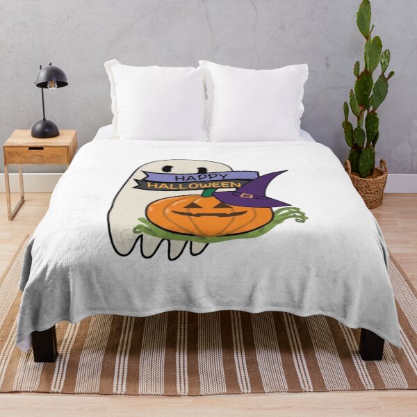 Item preview, Ghost Holding Jack O Lantern Pumpkin Happy Halloween designed and sold by Korrelina.