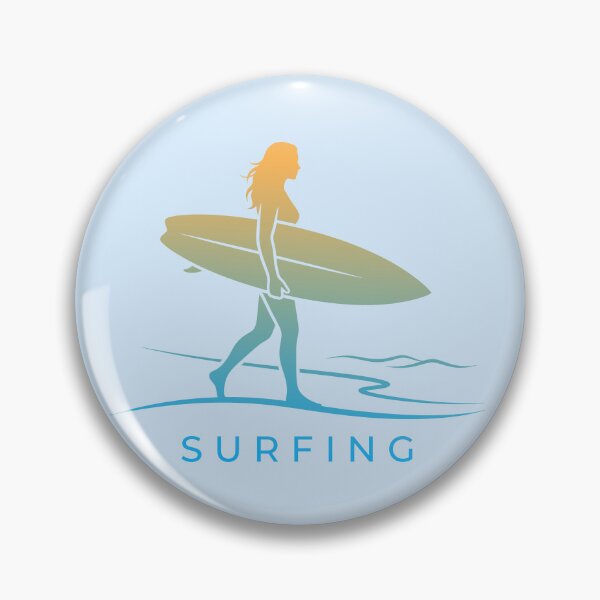 Item preview, Surfer Girl Surf Beach Summer Waves Ocean Surfing Graphic    designed and sold by KiwiRider.