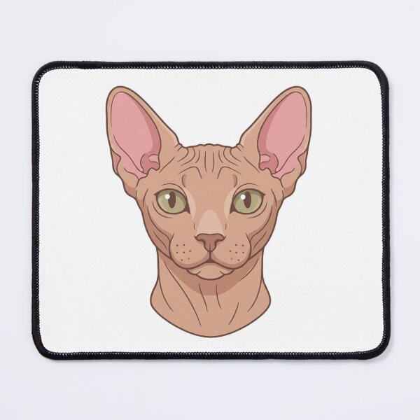 Item preview, Cute Sphynx Cat Head Simple 2D Cartoon Style designed and sold by CraftyUniverse.