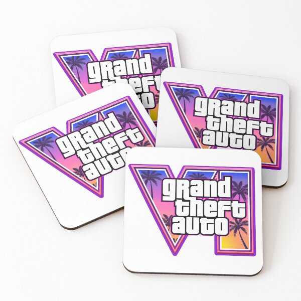 Item preview, GTA VI – Palm trees and neon sunset designed and sold by Pixel Sakura Gallery.