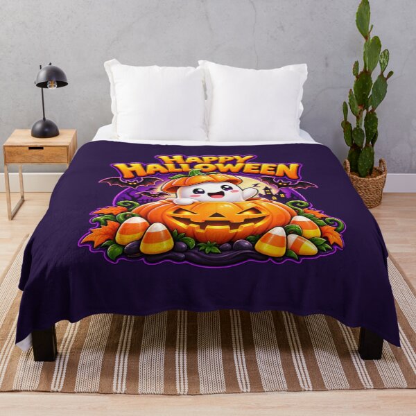Item preview, Happy Halloween Cute Ghost Pumpkin Candy Corn Design designed and sold by DIB Designs – Express Your Style.