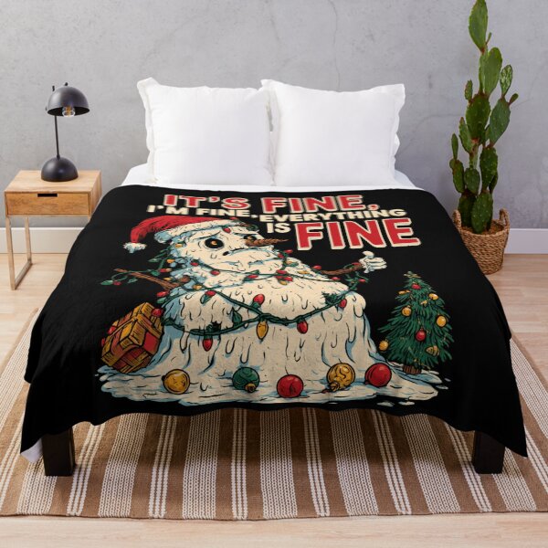 Item preview, It's Fine I'm Fine Everything Is Fine Snowman - Sarcastic Christmas Humor designed and sold by DyzioSupply.