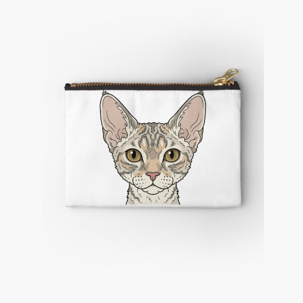 Item preview, Cute Devon Rex Cat Head Simple 2D Cartoon Style designed and sold by CraftyUniverse.