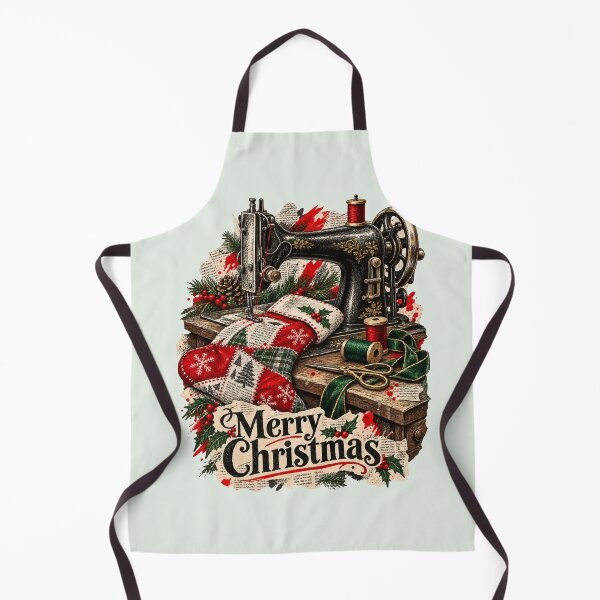 Item preview, Sewing machine prepares Christmas stockings among threads designed and sold by Honu2025.