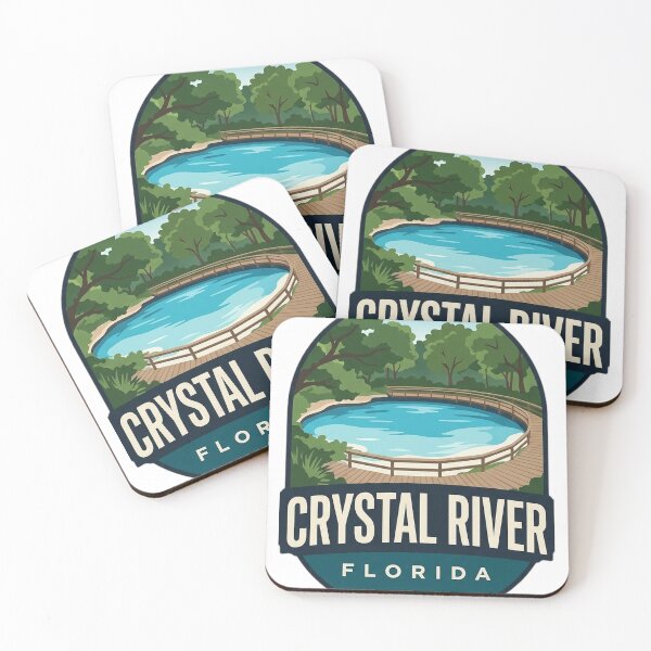 Item preview, Crystal River Florida Three Sisters Springs Oval Badge Sticker designed and sold by DetourDgn.