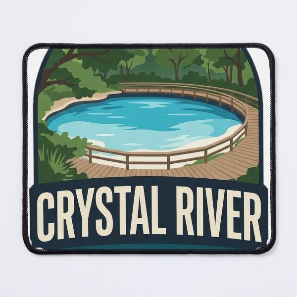 Item preview, Crystal River Florida Three Sisters Springs Oval Badge Sticker designed and sold by DetourDgn.