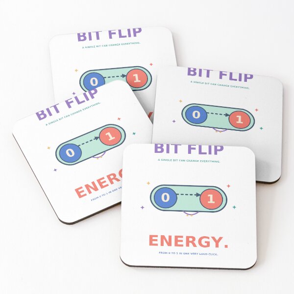 Item preview, Bit Flip Energy - Funny Binary Code Programmer Design designed and sold by Ink and Wink.