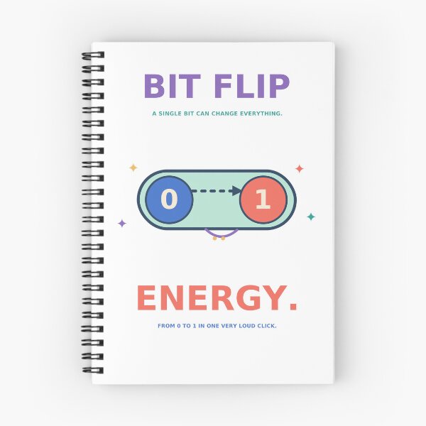 Item preview, Bit Flip Energy - Funny Binary Code Programmer Design designed and sold by Ink and Wink.