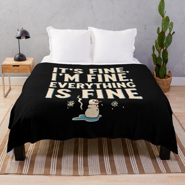 Item preview, It's Fine I'm Fine Everything Is Fine Snowman - Sarcastic Christmas Humor designed and sold by DyzioSupply.