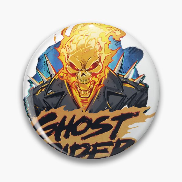 Item preview, Dark Ghost Rider Inspired Motorcycle Rider Design with Fiery Skull designed and sold by WildMinimalist.