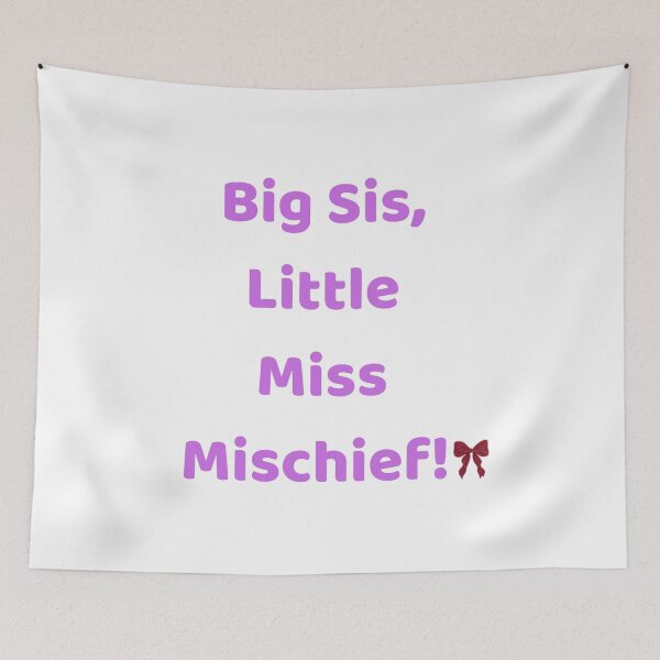 Item preview, Big Sis Little Miss Mischief - Funny Big Sister Girls Shirt designed and sold by Giggaloo.