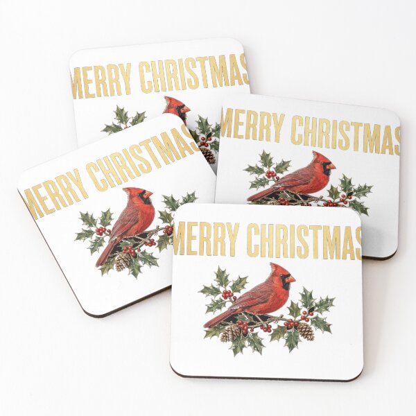 Item preview, Merry Christmas — Red Cardinal on Holly Branch Christmas Card designed and sold by Nusrat002.