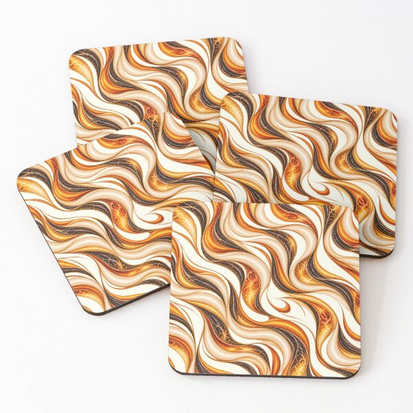 Item preview, Pearl Ivory Flame – Golden Fluid Elegance designed and sold by annenambiro.