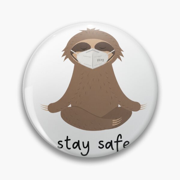 Item preview, Sloth wearing an FFP2 mask, stay safe designed and sold by chronisch.sichtbar.