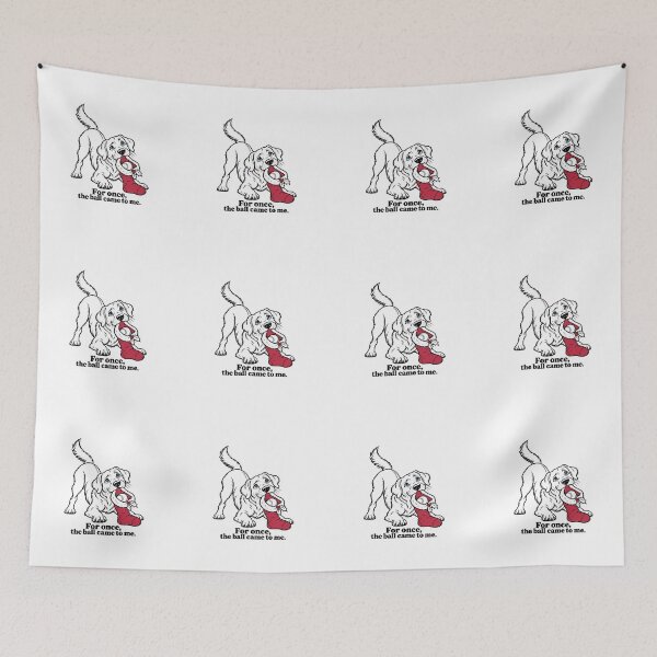 Item preview, Labrador Christmas Stocking Surprise With a Tennis Ball designed and sold by Soft Paws Sketches.