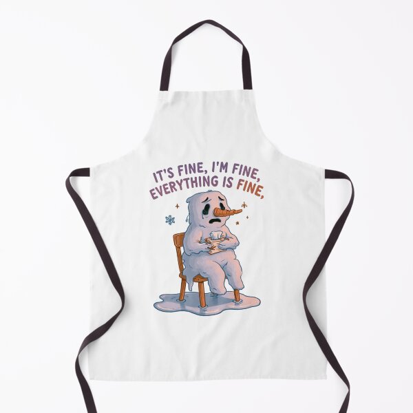 Item preview, It's Fine I'm Fine Everything Is Fine Snowman - Sarcastic Christmas Humor designed and sold by DyzioSupply.