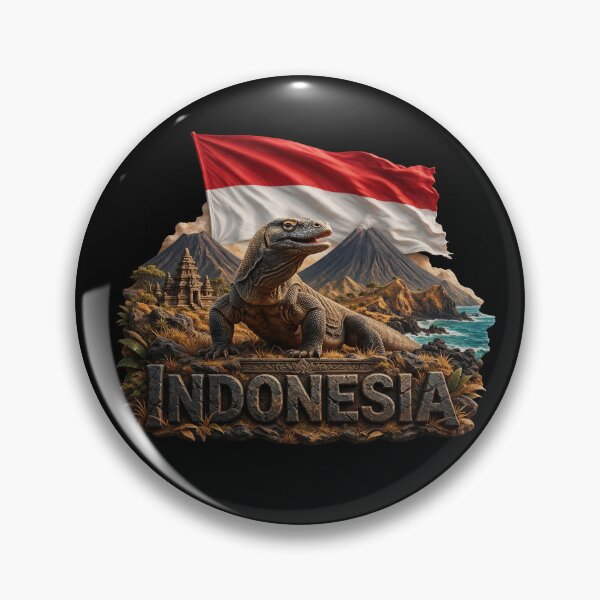 Item preview, Indonesia Heritage – Komodo & Volcano designed and sold by FlagX.