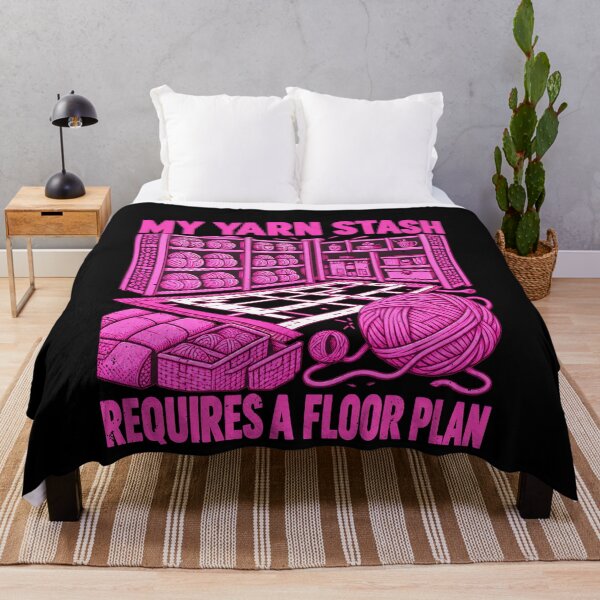 Item preview, Crafts Joke About a Yarn Stash Needing a Floor Plan designed and sold by elderberry.