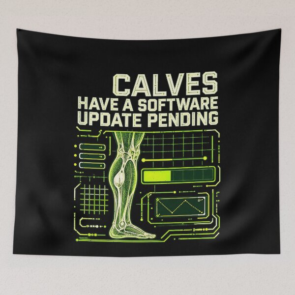 Item preview, Small Calves Await a Bodybuilding Software Update designed and sold by elderberry.