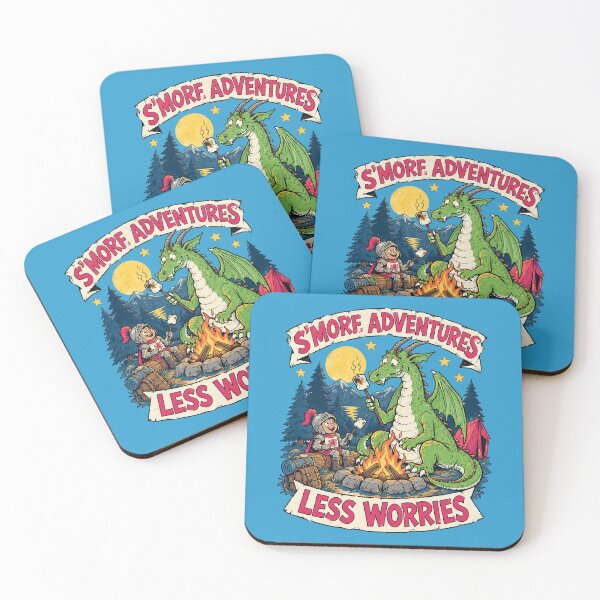 Item preview, S’more Adventures Less Worries Dragon Camping designed and sold by TeeARTHY.