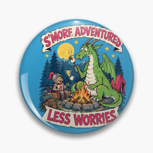 Item preview, S’more Adventures Less Worries Dragon Camping designed and sold by TeeARTHY.