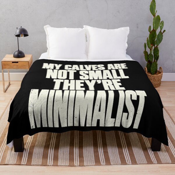 Item preview, Bodybuilding Minimalism With a Small Calves Joke designed and sold by elderberry.
